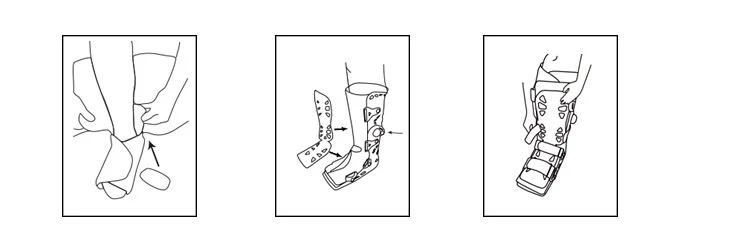 Instructions for use the inflatable walking boot